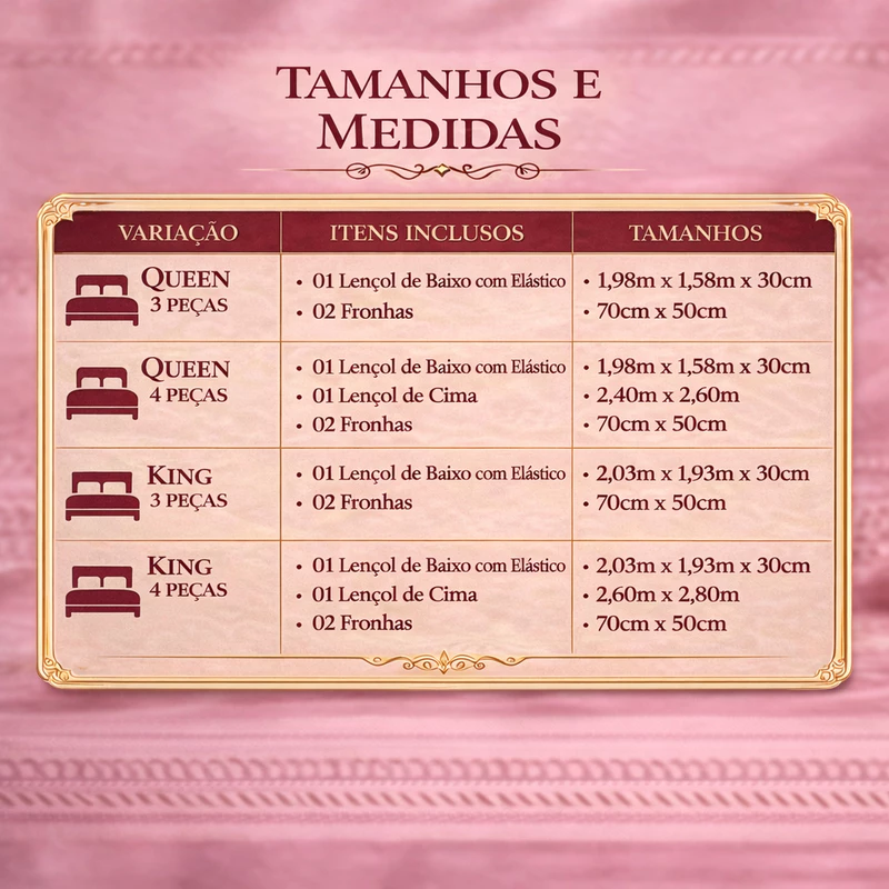 Jogo de Lençol Casal Queen King 400 Fios com Bordado Inglês — foto 6