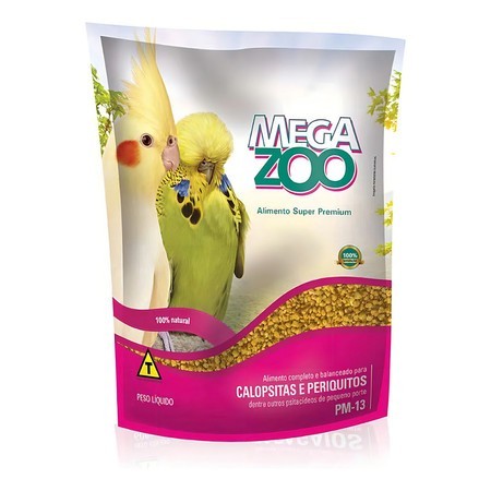 Ração Megazoo Extrusada 900g para Calopsitas e Periquitos PM-13