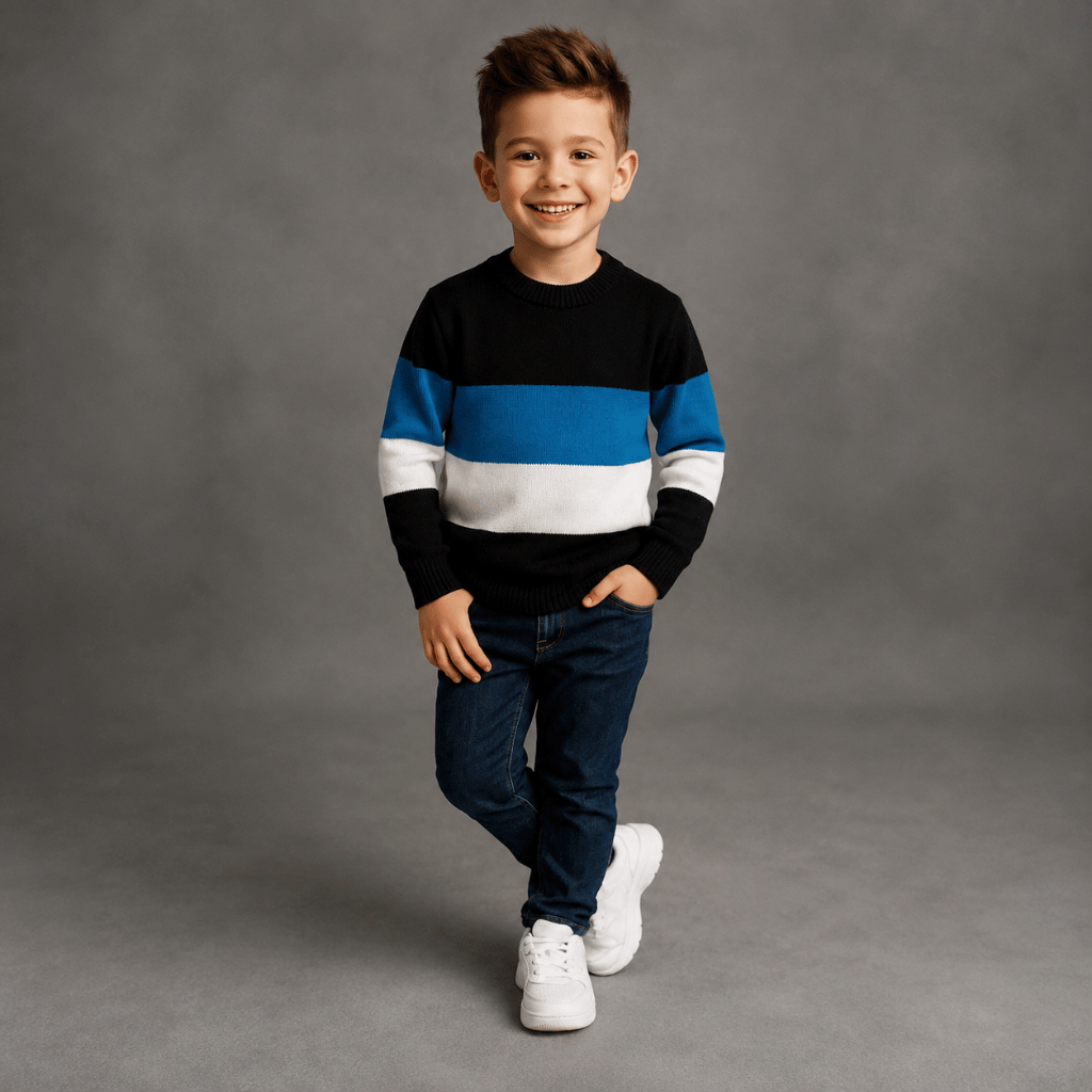 Suéter Infantil Tricot Inverno Casaco Infantil Menino