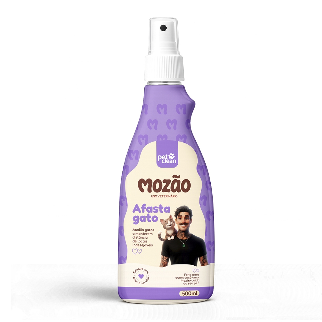 Educador Adestrador Sanitário Repelente Afasta Gatos Xô Gatinho Pet Clean Mozão - 500 ml