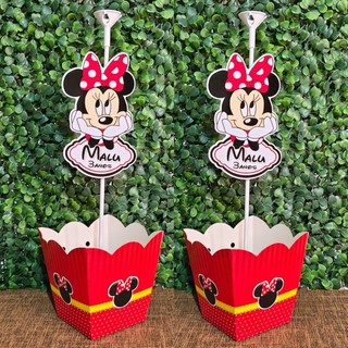 Centro de mesa minnie vermelha - PEGUE E MONTE - Festa Infantil