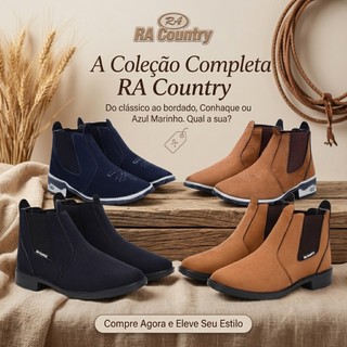 Botina Texana Country para Homens e Mulheres - RA Esportes BOTA BOTINA TEXANA nova moda