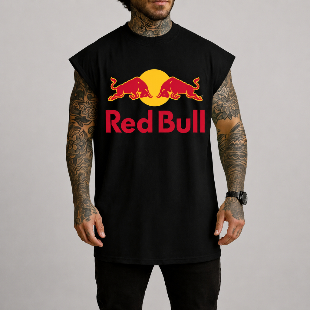 Camiseta Regata Oversized Estampada Redbul 100 % algodao Confortavel Camisa Machão