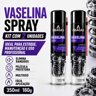 KIT 2 Vaselina Spray Lubrificante Multiuso Pelicula Protetora