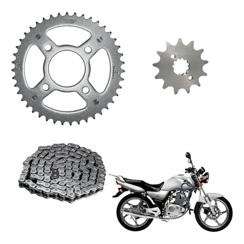 Kit Relação Tração Transmissão Yes 125 Intruder Katana 125 96 97 98 99 2000 A 2014 ORIGINAL SMARTFOX