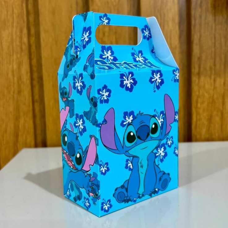 Caixinha Maleta Stitch Personalizada Lembrancinha Festa Infantil Kit 5 a 30 Unidades