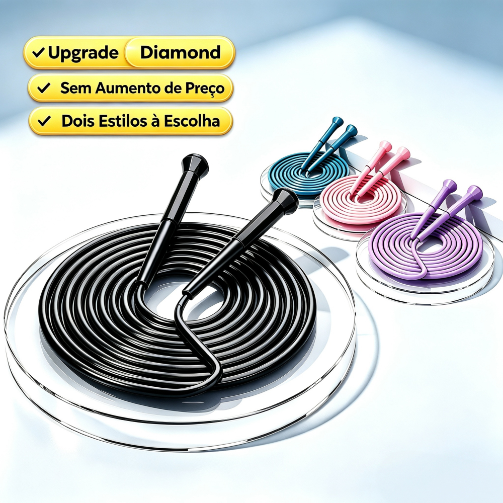 Corda de Pular Profissional Ajustável de PVC 280cm - Ideal para competições e treinos diários！