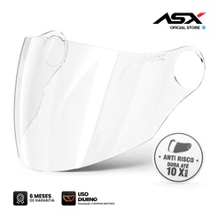 Viseira Asx P-v01 Clear Transparente Para Capacete Aberto City Air