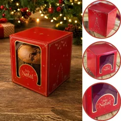 10 CAIXA PANETONE CLASSIC 15X15X17 5676 HOT STAMPING (NATAL 2025 IDEIA) (CHOCO)
