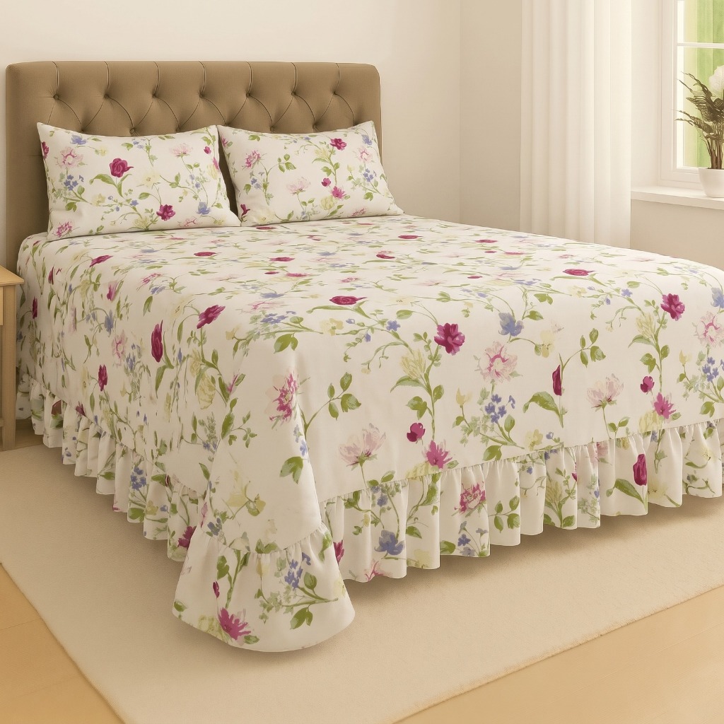 Cobre Leito Jogo de Cama Helena 3 Peças Com Toque de Algodão
