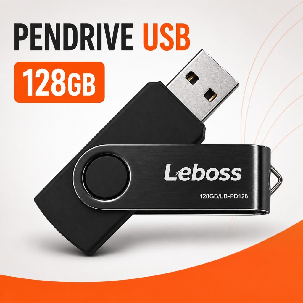 PENDRIVE 128GB USB 2.0 LEBOSS PEN DRIVE MEMÓRIA FLASH PORTÁTIL PARA PC NOTEBOOK TV SOM AUTOMOTIVO