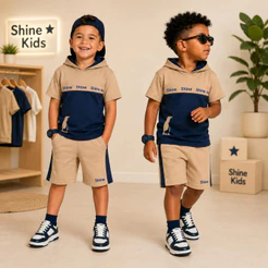 Conjuntos Infantil Menino Diversos Estiloso Verão Camisa e Bermuda Juvenil Veste Do 2 ao 14 anos