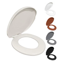 Tampa almofadado Assento Sanitário Confortável Universal Reforçado Oval Tampa Vaso Cores