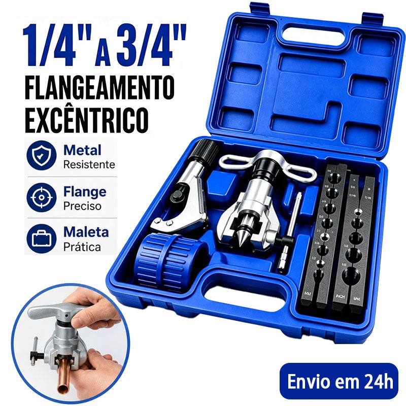 Flangeador Excêntrico com Catraca para Tubo de Cobre, Ferramenta Profissional para Ar Condicionado e Refrigeração