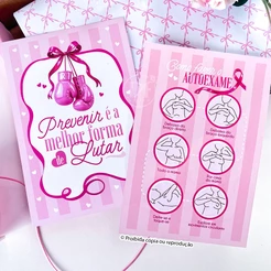 Folhetos - Outubro Rosa - Frase Motivacional - 10x15cm