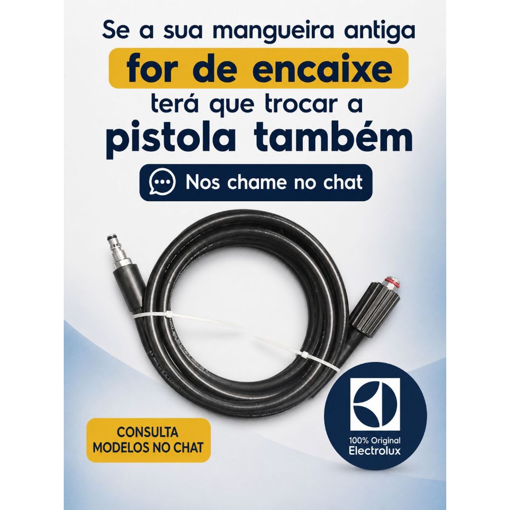 MANGUEIRA DE ALTA PRESSÃO COM 3 METROS ELECTROLUX ORIGINAL - EWS1800 - EWS1850 - EWS1850P - QWS1600 - A27509804