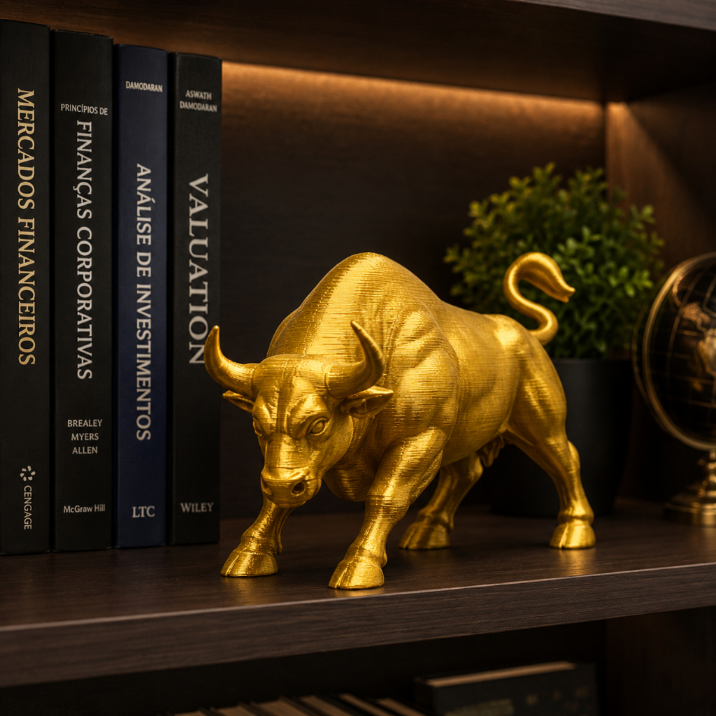 Estatueta Touro De Wall Street 20cm Mercado Financeiro