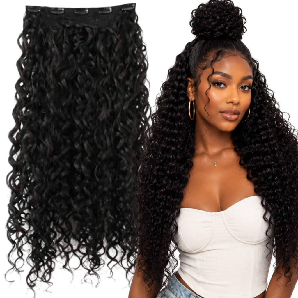 Aplique Tic Tac Cacheado Afro 60cm Fio Premium Idêntico ao Cabelo Humano