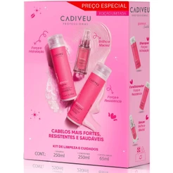 Cadiveu Glamour Kit de Limpeza Shampoo + Condicioandor e Óleo 65ml