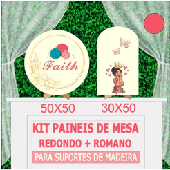 Kit Mini Capas de mesa somente os tecidos (REDONDO + ROMANO ou REDONDO + QUADRADO)