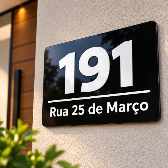 Numero Residencial Personalizado | Placa Personalizada Endereço | Resistente ao Tempo