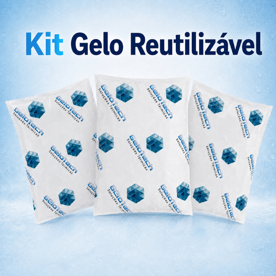 Gelo Artificial Reutilizável 120ml Kit 10 A 50 Unidades Flexível Para Cooler Mantem A Temperatura