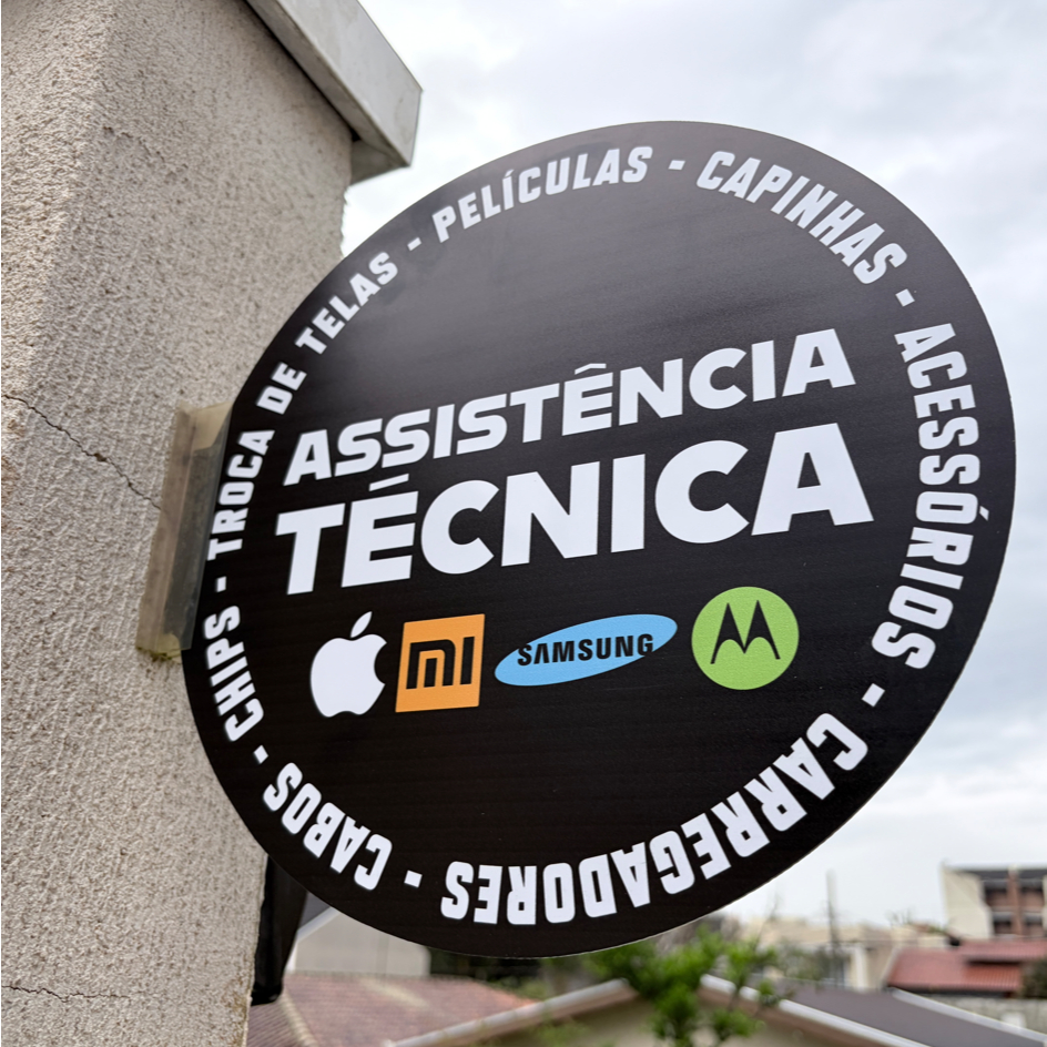 Placa Dupla Face Uso Externo - Assistência Técnica Celular
