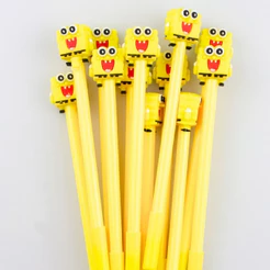 Caneta Bob Esponja Fofo - Kits de 4/8/12 - Papelaria Kawaii e Material Escolar