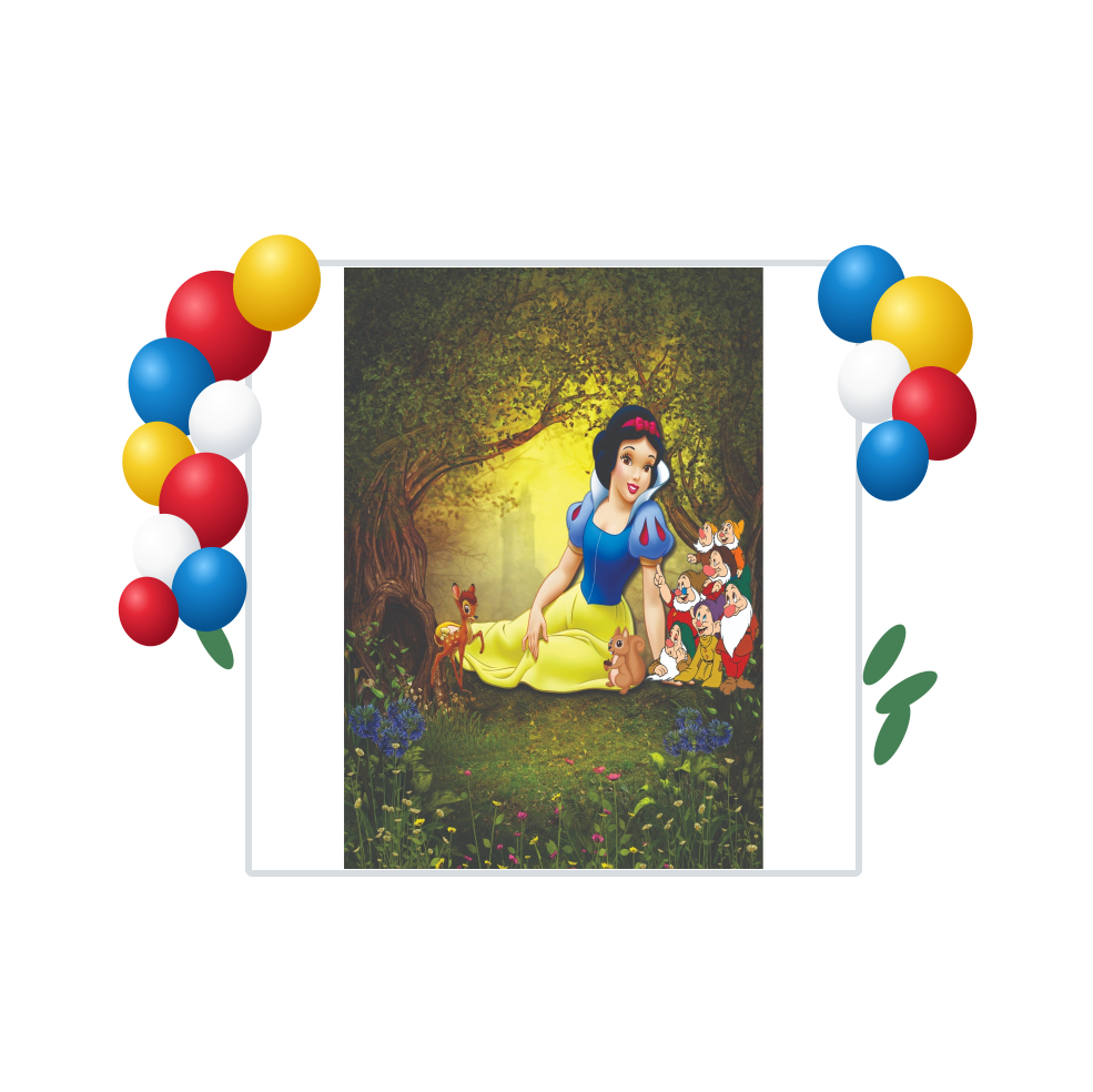 Painel Fundo Fotografico Branca De Neve 1,60 X 2,20