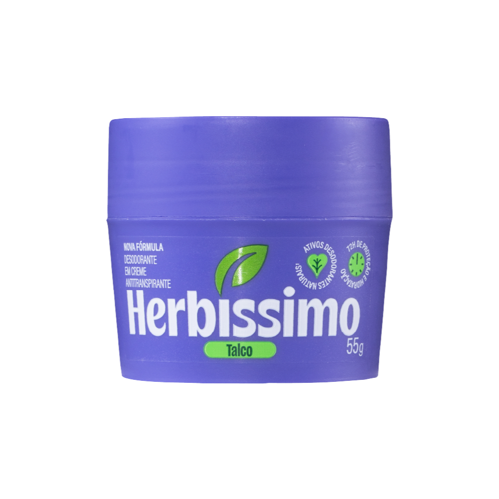 Desodorante Em Creme Antitranspirante Herbíssimo Talco 55G