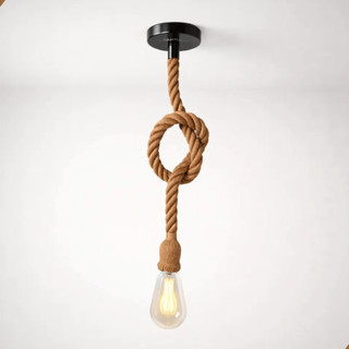 Pendente Corda E27 Luminária Rústica Retrô Vintage Para Teto Quarto Sala Decoração