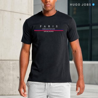 Camiseta Masculina Estampada Paris Algodão Fio Penteado Malha Macia Manga Curta Gola Redonda Basica Lançamento 2026