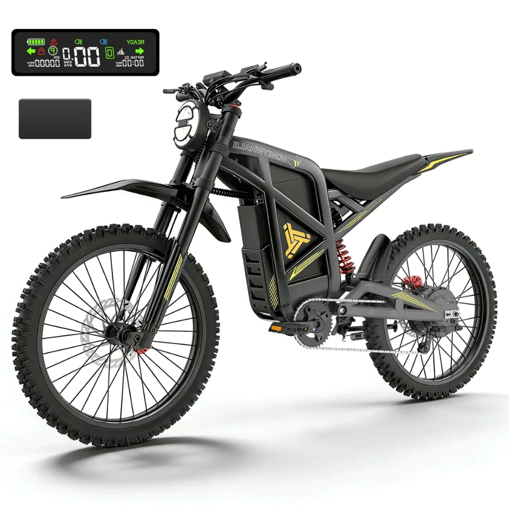 2192W Bicicleta Elétrica HONEYWHALE BK09 de 19" para Adulto com e 60 km/h