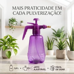 Pulverizador Regador Alta Pressão Com regulagem Jardim Vidros Plantas Limpeza Reservatório Água