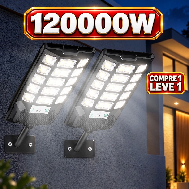 Yowxii 120000W Luminária Luz Solar LED Postes De Iluminação Extragrandes À Prova D'água IP67 Para Lso Externo