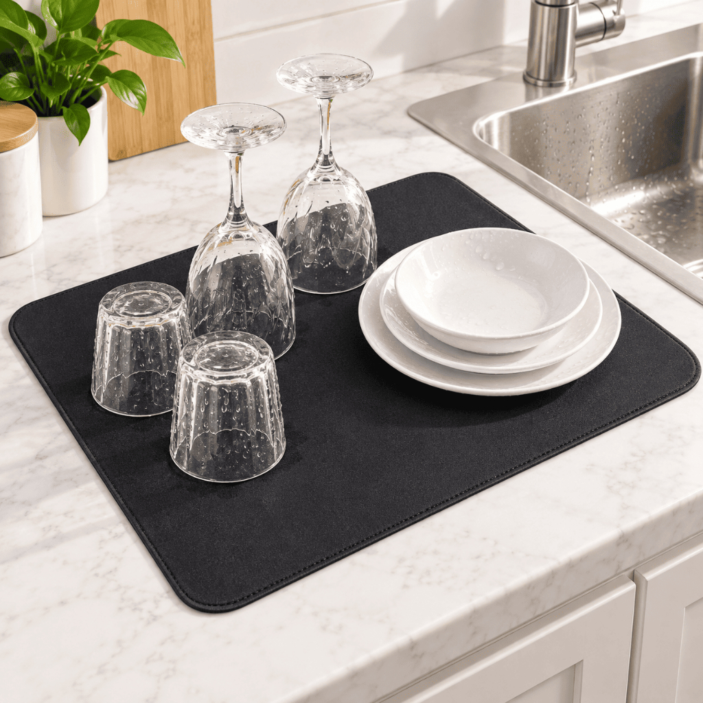 Tapete Escorredor de Louça Absorvente e Antiderrapante para Cozinha 70x35cm
