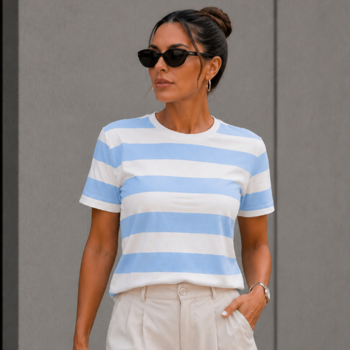 Blusa Feminina T-Shirt Viscolycra Manga Curta Básica Casual Confortável Versátil Moderna Leve Macia Look Verão Tendência