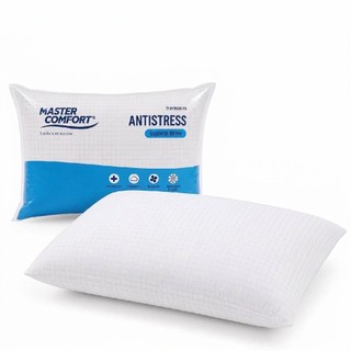 Travesseiros Antistress Master Confort Suporte Firme 70x50cm Anti Alérgico Ergonômico Macio Respirável Lavável