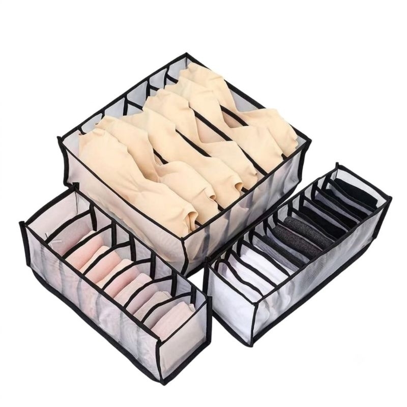 Kit 3 Colmeias Organizadoras para Gavetas e Armários Organizador de Roupas Íntimas
