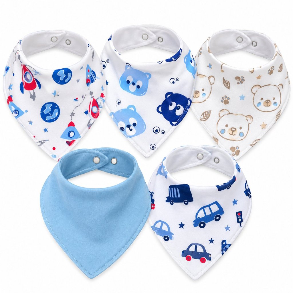 Babador Bandana Infantil Estampado Sortidos  (MASCULINO QUEIMA ESTOQUE)