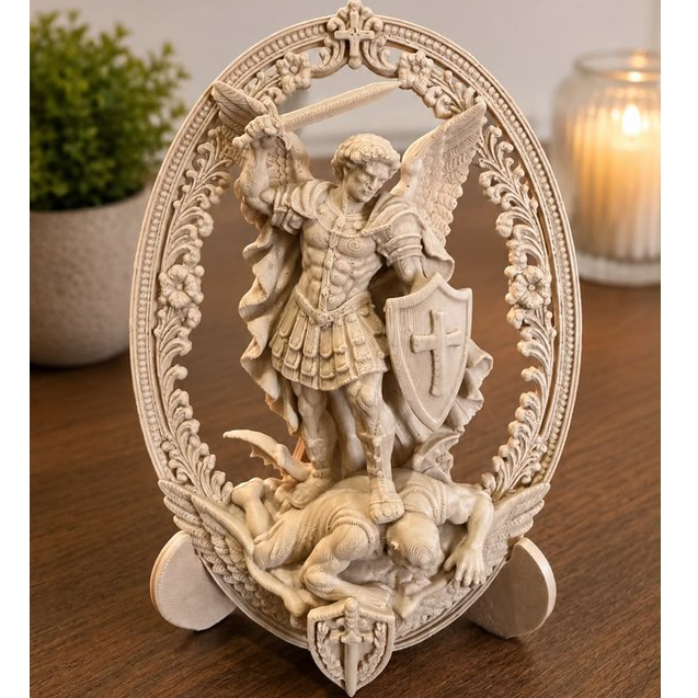 São Miguel Arcanjo – Escultura Decorativa em 3D