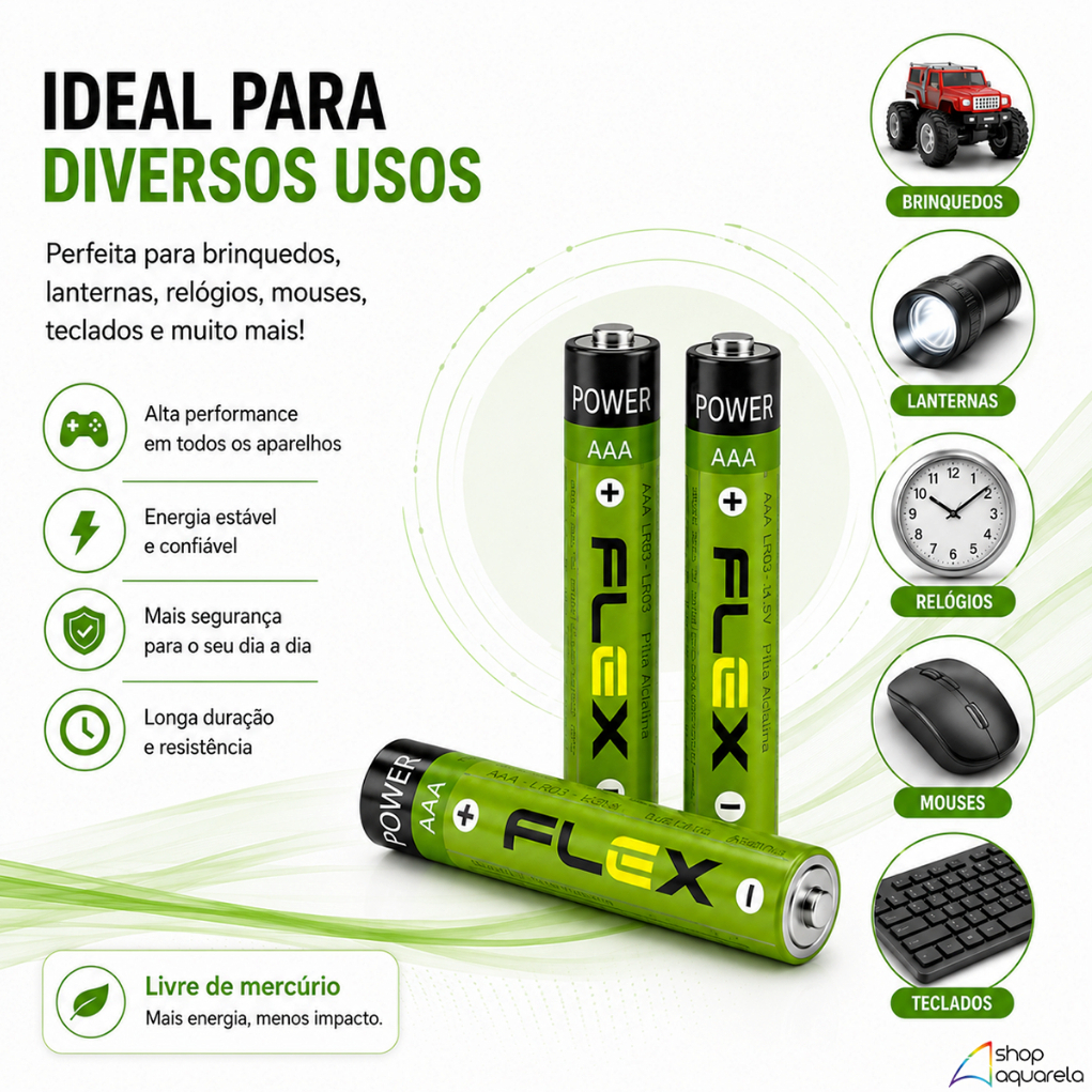 Kit 20 Pilhas Alcalinas AAA Lr03 1.5v Palito Alta Duração Premium · foto 2