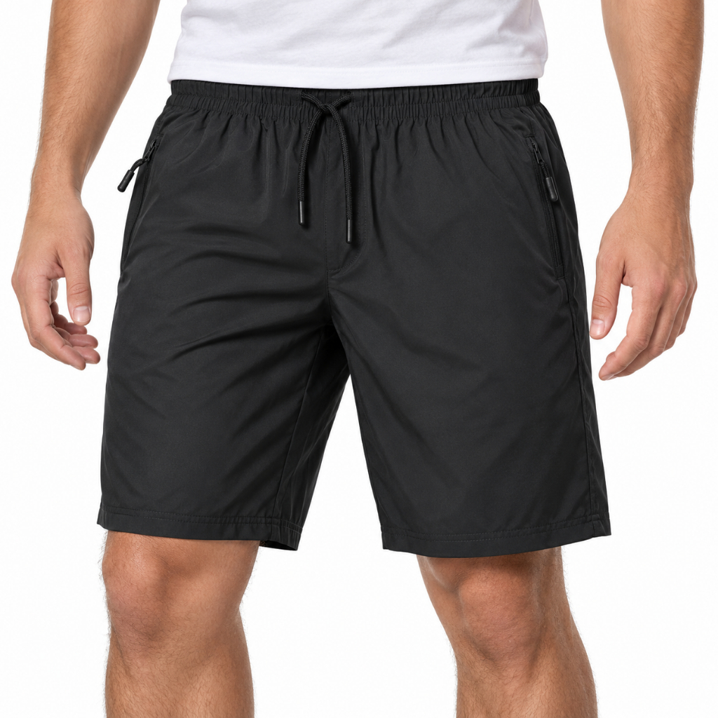 Bermuda Masculina de Poliamida com Elastano 3 Bolsos com Zíper Cós Elástico