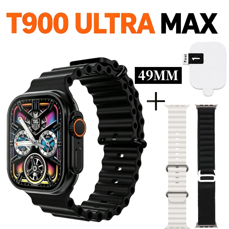 2026 Smartwatch T900 Ultra MAX Relógio Inteligente Prova Monitoramento Saúde Exercício Contagem  Lançamento 49mm