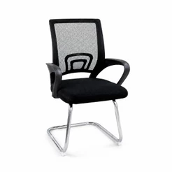 Cadeira de Escritório Begonia Tela Mesh Fixa Apoio Lombar Estrutura Metálica Suporta 120kg Home Office Corporativo