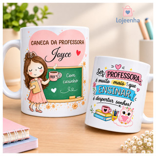 Caneca Professora - Caneca Personalizada para Professora - Presente para Professora - Dia dos Professores - Professora