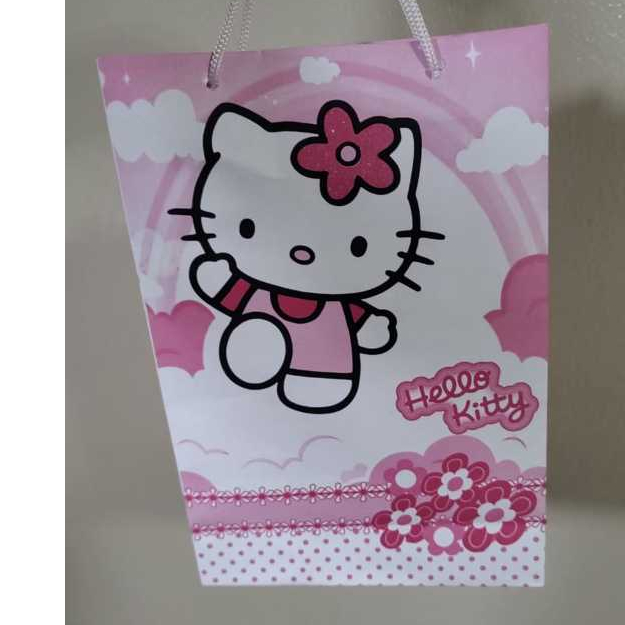 Sacola de Papel Hello Kitty 10 Unidades Festa Bolsinha Surpresa Lembrancinha