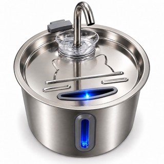 Aço Inoxidável Fonte para Gatos com Filtro Dispensador de água para Cães Bebedouro Gato Automático Super Silencioso
