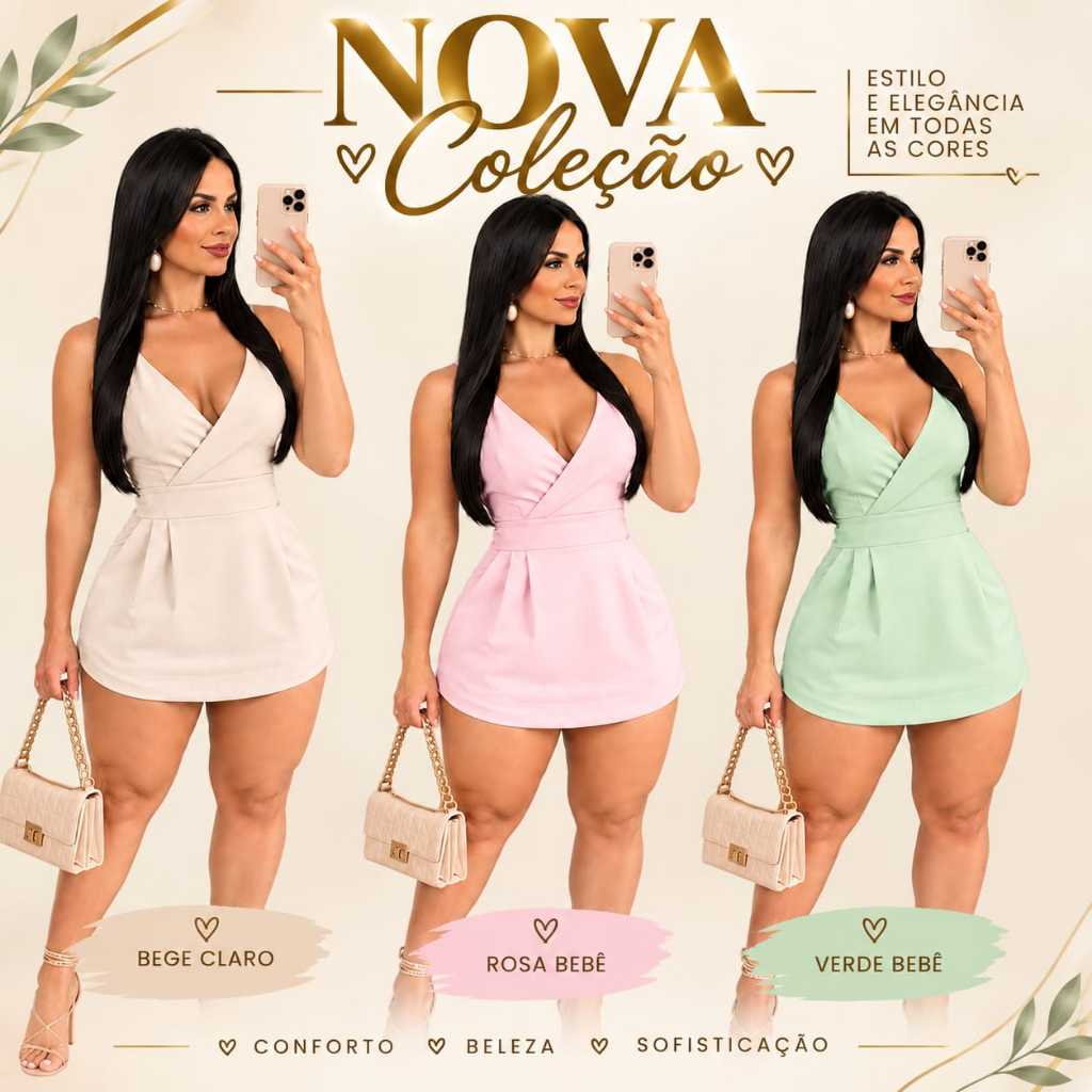 macaquinho feminino modelo alças reguláveis para ajuste perfeito versátil