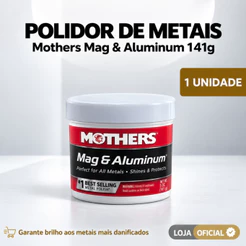 Polidor De Metais Mothers Mag & Aluminium Polish Massa Especial Para Polir Aluminio Inox Cromado Brilho Espelhado